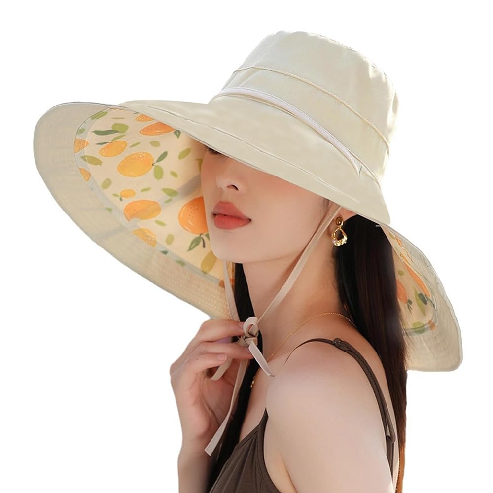 【新品未使用】COTTON SOFT HAT (WIDE) Amazon.com: Women's Wide Brim Sunbonnet Reversible Sun Hat
